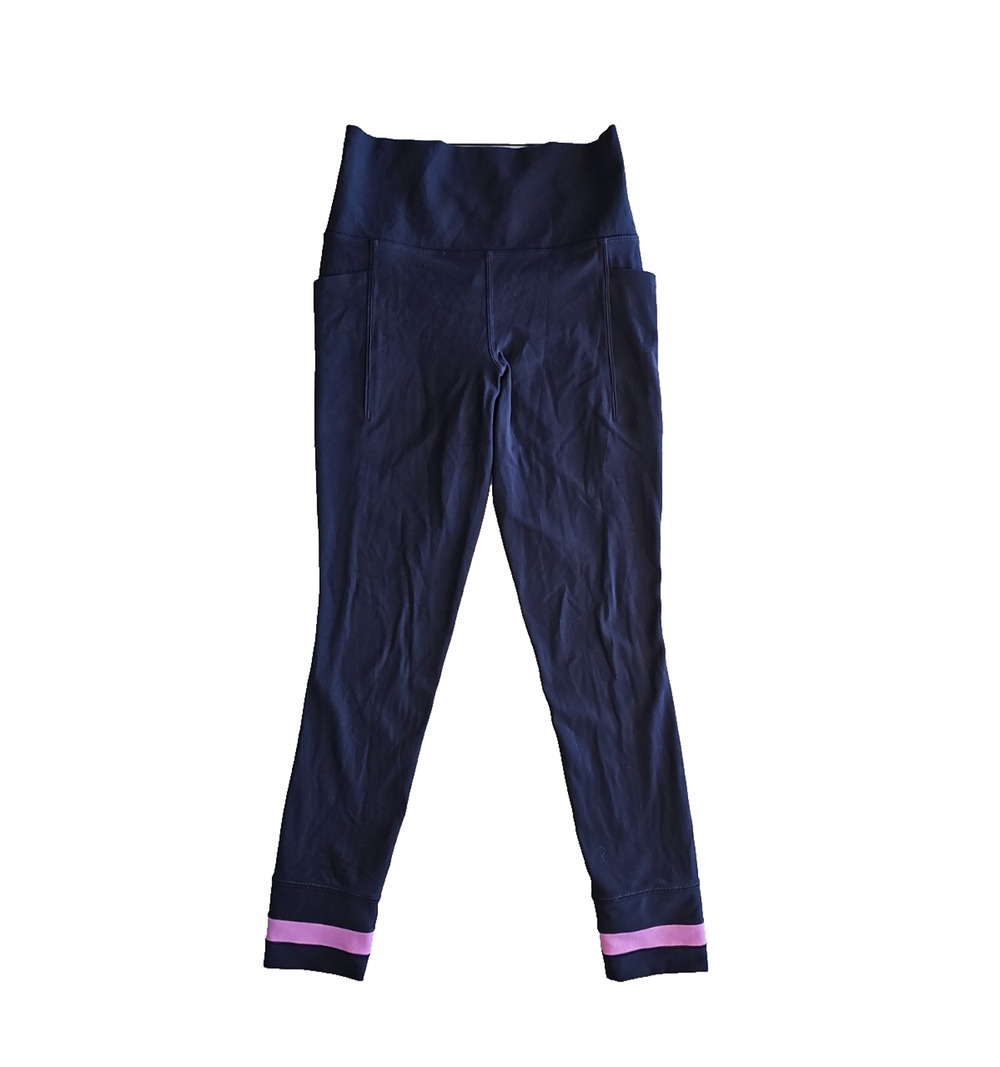 Athleta Salutation Stash High Rise Colorblock 7/8 Leggings Navy Pink XS